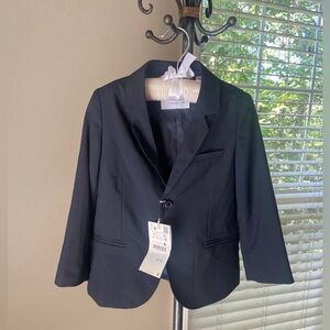 ZARA Baby Boy Suit Jacket size 3-4T navy NWT